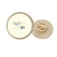 thumbnail image 1 of Tauro Broche de oro metálico circular, 1 of 3