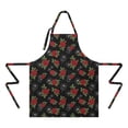 thumbnail image 2 of Pioneer Flower Floral Print Pattern Apron for Women and Men, Cotton Linen Waterproof with Pockets, Adjustable, 33x27 Inch for Kitchen, Gardening, BBQ, Salon, 2 of 6