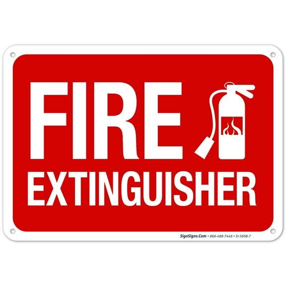 Fire Extinguisher Sign, Fire Safety Sign, (SI-5698)