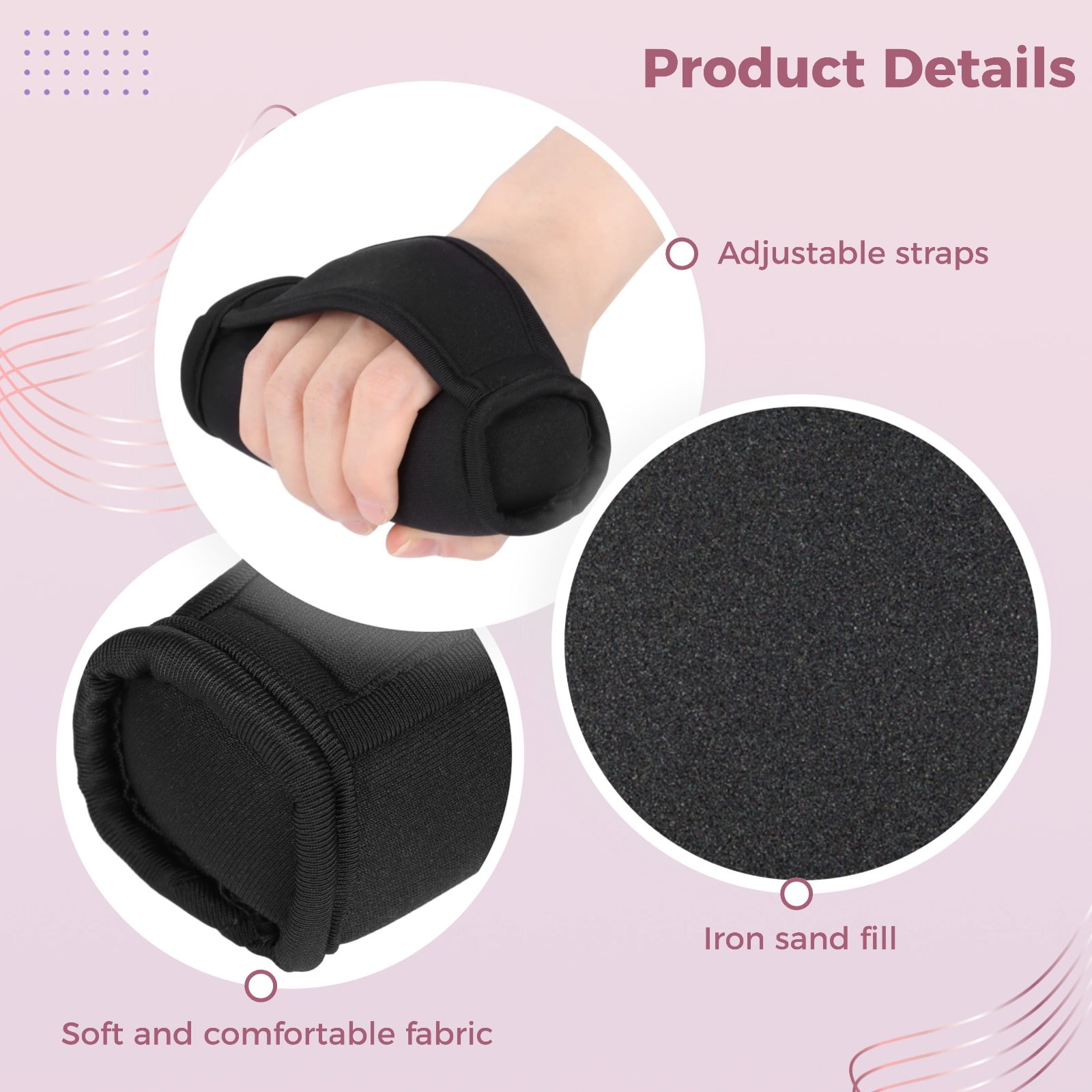 Dumbbell Hand Weight Set of 2, Adjustable Dumbbell Walking Hand Weight Sets with Hand Strap for Running, Jogging, Physical Therapy for Women and Men. 1lbs / 0.45kg