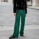 thumbnail image 1 of WILLBEST Pantalones Casuales para Mujer, de Pierna Ancha, con Lentejuelas, Cintura Alta, Sueltos, Brillantes, Dorados y Verdes. XXXL, 1 of 4