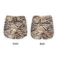 thumbnail image 3 of Balery Watercolor Zebra Pantalones cortos deportivos para mujer con forro y dos bolsillos, elásticos, para entrenamiento, gimnasio, yoga-X-Large, 3 of 7