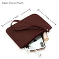 thumbnail image 4 of Women PU Leather Bucket Tote Shoulder Bag Handbag Purse with Small Bag, 4 of 5