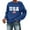 Blue, variant on Wang6 Womens Long Sleeve Sweatshirts Crew Neck"USA"Letter Printed Hoodless Pullovers Trendy Loose Fit Graphic Tshirts Tops Light Gray XL