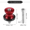 thumbnail image 6 of Unique Bargains 1 Pair Swingarm Spools, CNC Swing Arm Spools Slider Stand Universal for Motorcycle Durable Aluminum Alloy Red 6mm, 6 of 7