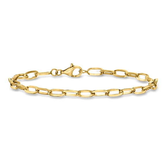 Ross-Simons 18kt Gold Over Sterling Paper Clip Link Bracelet, Women's, Adult