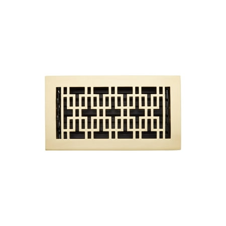 

Signature Hardware 946793-6-14 Kilby Brass Floor Register - Brass