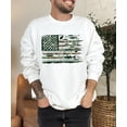 thumbnail image 3 of Fishing Flag Sweatshirt for Men Outdoor USA Flag Fishing Pullover for Fisherman White Sweatshirt Adult X-Large, 3 of 4