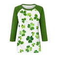 thumbnail image 4 of Dwralegc St Patricks Day Outfits for Women 2026 Casual Funny 3/4 Sleeve Irish Clover Graphic Shamrock Printed T-Shirt Crewneck Cute St Patricks Day Loose Fit Outfit Tunic Tops Fluorescent Green 2XL, 4 of 5