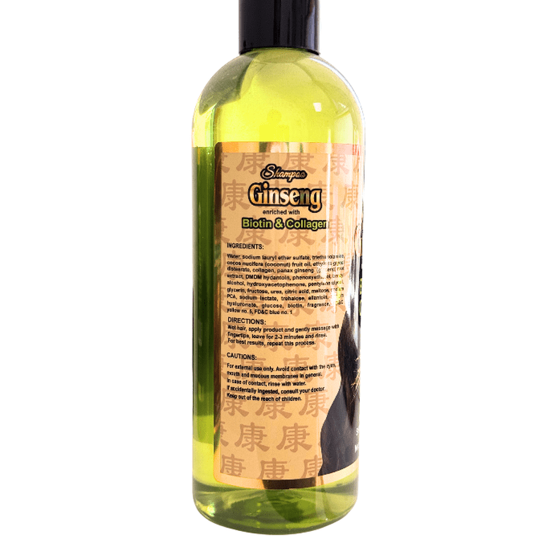 Ginseng Shampoo 33.8 fl. (1 L)| Enriched with Biotin and Collagen