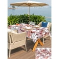 thumbnail image 5 of Outdoor Tablecloth with Umbrella Hole for Patio/Picnic/Party/Camping, Red Onion Flowers Waterproof Table Cloth Rectangle Table Cover Washable, Spring Watercolor Dandelion Floral Plants (60"x 120"), 5 of 8