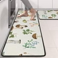 thumbnail image 2 of Kitchen Rugs Sets Of 2,Brown Mushroom Flower Light Pattern Anti Fatigue Kitchen Mat Rugs Non Slip Washable,Decorative Kitchen Floor Mats for Kitchen,Sink,Laundry,17"x47"+17"x47", 2 of 5