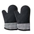 thumbnail image 1 of Bearachild 1 guante resistente al calor, guantes de cocina antideslizantes para horno microondas, guantes antiescaldado para cocinar, guantes de alta Herramientas y accesorios para hornear Negro Bearachild HA067775-02, 1 of 6