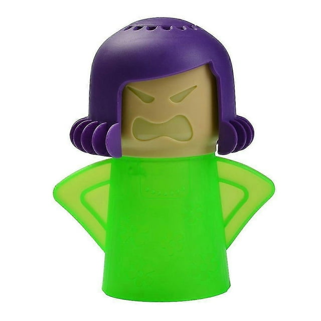 Limpiador de microondas Angry Mama, limpiador a vapor de acción rápida para hornos microondas, herramienta de cocina que se elimina con agua y vinagre.