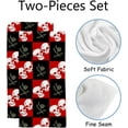 thumbnail image 2 of 2 Pack Premium Hand Towels - Ultra Soft & Highly Absorbent - Funny Skulls Absorbent Washcloths for Bathroom Hotel Kitchen 30x15in, 2 of 6