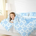 thumbnail image 4 of jejeloiu Blue Cartoon Bowknot Twin Comforter Sets,Letter H Print Bedding Set For Girls Women Reversible 2-Piece, 4 of 8