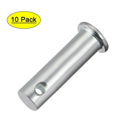 

Single Hole Clevis Pins 10mm x 35mm Flat Head Zinc-Plating Steel 10Pcs