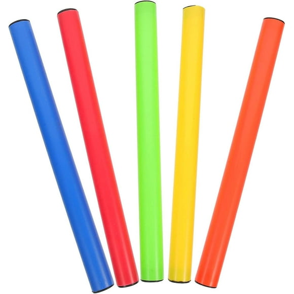 5pcs Running Baton Field Running Race Sticks Track And Field Relay Batons Plastic Relay Running Race Wands For Sports Outdoor Activities Accessories