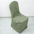 thumbnail image 5 of BalsaCircle 12 Eucalyptus Green Solid Polyester Banquet Chair Covers Slipcovers Party Linens, 5 of 8