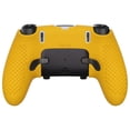 thumbnail image 3 of PlayVital 3D Studded Edition Anti-Slip Silicone Cover Case for ps5 Edge Controller, Soft Rubber Protector Skin for ps5 Edge Wireless Controller with 6 Thumb Grip Caps - Caution Yellow, 3 of 7