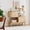 42.5'' Natural, variant on 42.5'' Buffet Cabinet with 2 Open Storage, Oval Sideboard Cabinet with Sliding Doors Modern Accent Coffee Bar Kitchen Storage Cabinets for Kitchen, Living Room, Hallway ()