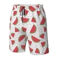 thumbnail image 4 of Cauagu Hand Drawn Watermelon Print Men's Swim Trunks,Hawaiian Bathing Suit Swimsuits Beach Shorts with Pockets for Men Quick Dry Swimming Board Shorts-XX-Large, 4 of 6