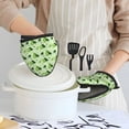 thumbnail image 2 of Cute Limes Flowers Oven Mitts Heat Resistant - Soft Lining Silicone Mini Oven Mitts with HangingLoop, Kitchen Oven Gloves Heat Resistant 500℉ for Cooking Baking Microwave, 2 of 7