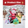 thumbnail image 4 of 7FT Christmas Inflatables Outdoor Decorations, Blow Up Yard Decorations with Santa Claus Penguins Reindeer and Gift Bag Inflatable with LED Lights for Indoor Outdoor Yard Garden Decor, 4 of 9