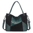 thumbnail image 3 of Bolso de mano de retazos para mujer, de piel dividida, de gamuza, bolso de hombro para mujer, bolso de mano grande para mujer, bolso de trabajo de oficina de diseñador de lujo para mujer, 3 of 5
