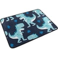 thumbnail image 2 of SKYSONIC Doormat Turquoise Dinosaurs Lightweight Non Slip Indoor Outdoor Entryway Rugs Floor Mat for Bathroom Kitchen Entrance 23.6 x 15.7 inches, 2 of 5