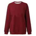 thumbnail image 4 of Midsumdr Oversized Sweatshirts for Women Loose Fit Fall Fashion Solid Color Sweatshirt Loose Round-Neck Long Sleeve Blouse Tops, 4 of 5