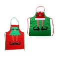 thumbnail image 4 of 2 Pcs Christmas Apron Sleeveless Apron Kitchen Aprons Cooking Baking Waist Bib, 4 of 8