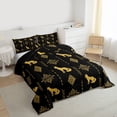 thumbnail image 3 of Feelyou Boho Mandala Damask Twin Comforter Sets, Jungle Fox Animal Bedding Set, 2 Pieces, 3 of 8