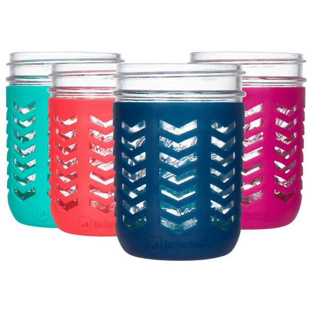 JarJackets Silicone Mason Jar Sleeves 16oz (1 pint) WideMouth Jars