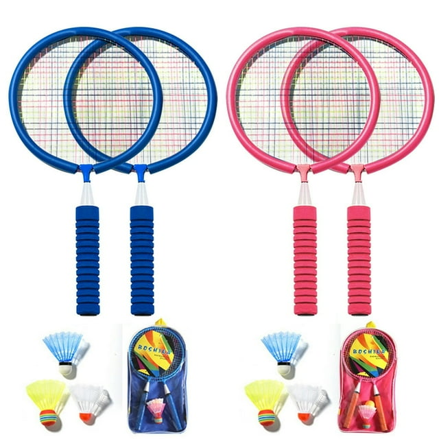 1 Paire de Raquettes de Badminton Légères Portables pour Enfants Jeu Intérieur Extérieur