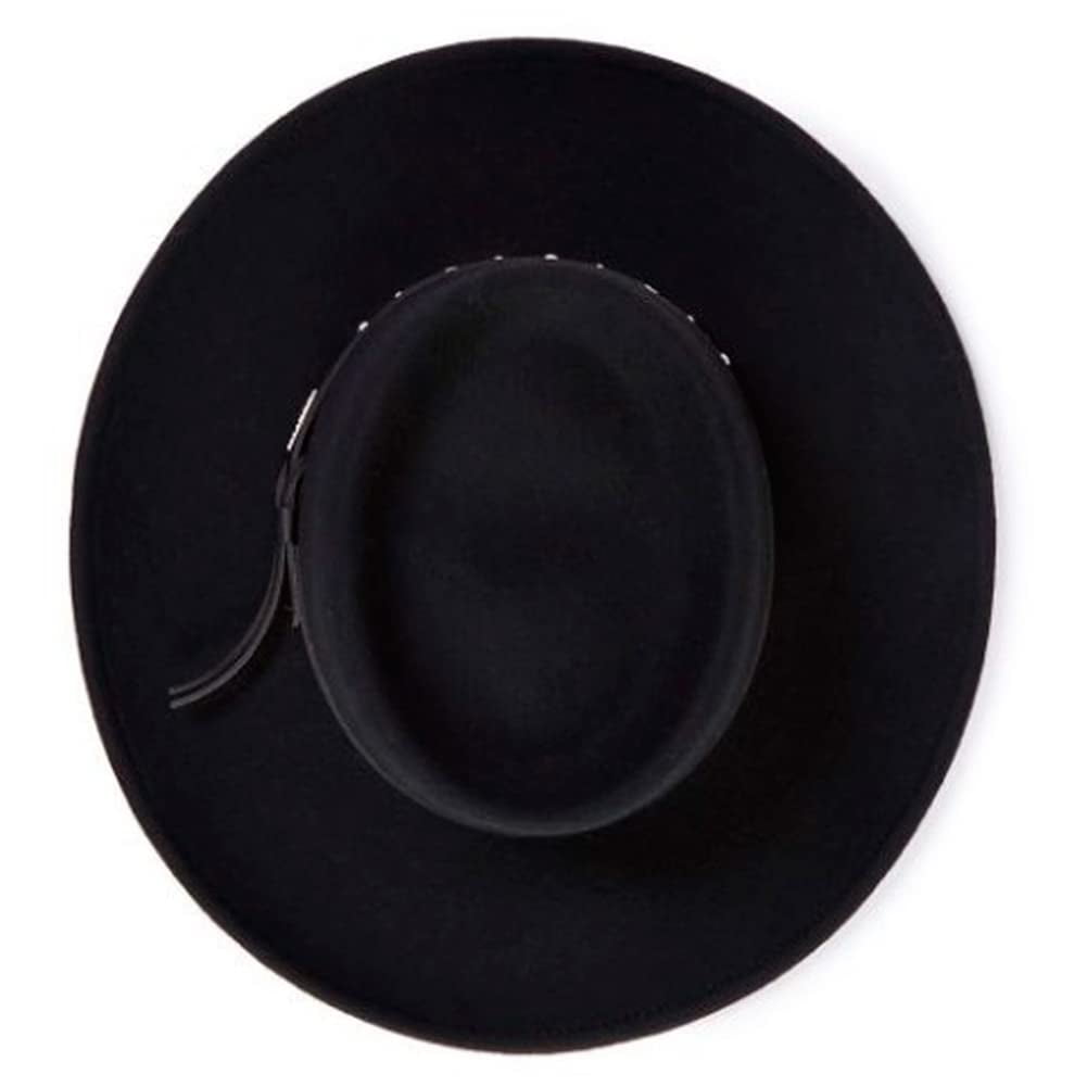 Stetson Men's Hawk Crushable Wool Gambler Hat Black Large