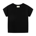 thumbnail image 5 of 4 Pack Toddler Boy Girl Solid Short-Sleeve Tee Shirts Cotton Crew Neck T-Shirt for Boys Girls Tops 1-7 Years, 5 of 6