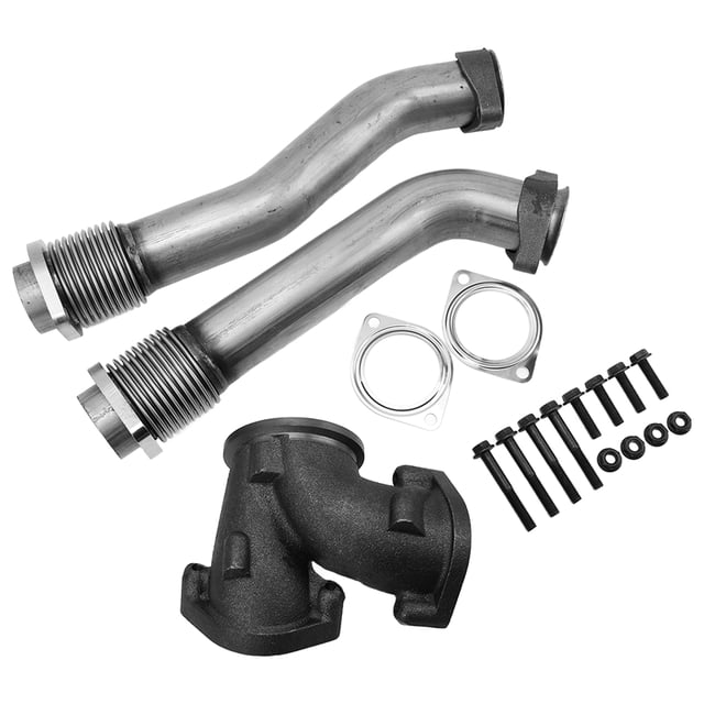 Kit de Tuberías A Múltiples de Escape, Kit de Tubbería A Continuación, Instalación Fácil de Reemplazo Directo de Alta Resistencia PARA 7.3L PowerStroker