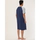 thumbnail image 5 of Camisón para hombre Ropa de dormir Mangas raglán Comfy Lounge Pijamas suaves Camisa de dormir suelta Camisón Azul marino Gris claro L, 5 of 6