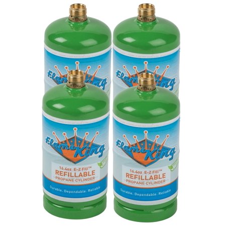 4-Pack 1lb Refillable Camping Propane Tank Cylinder 16.4 oz Bottle Ships Empty