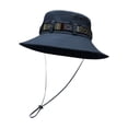 thumbnail image 2 of Sombrero tipo pescador cómodo de ala ancha y ajustable para la playa, ideal para jugar al golf o actividades al aire libre. Azul oscuro, 2 of 9