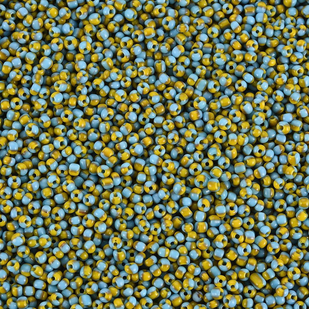 12/0 Glass Seed Beads Opaque Colours Seep Cyan 2mm hole: 0.8mm