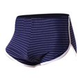 thumbnail image 2 of Men's Low Waist Boxer Briefs Elastic Fashion Striped Underpant for Men Casual Sleep Night Underwear Panties (XX-Large, Dark Blue), 2 of 5