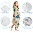 thumbnail image 7 of Dinosaur and BE WILD Pattern Hooded Bath Towel，60"x35" for Ages 3 To 12 Kids, Quick Dry Lightweight Soft Microfiber Hood Beach Towel Cover Up for Kids, 7 of 7