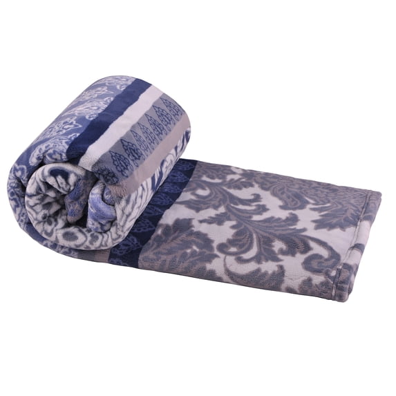Home Soft Things Flannel Velvet Throw - Cosafina - Estate Blue - 60" x 70"