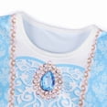 thumbnail image 4 of Jurebecia Princess Dress Blue Costumes Puff Sleeve up Fancy Birthday Party Ball Gown Halloween Birthday Party Outfits 100 cm 2-3 Years, 4 of 14