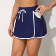 thumbnail image 4 of Attraco Women's Split Swim Skirt High Waisted Sporty Swimsuit Bottom with Side Pocket, 4 of 8