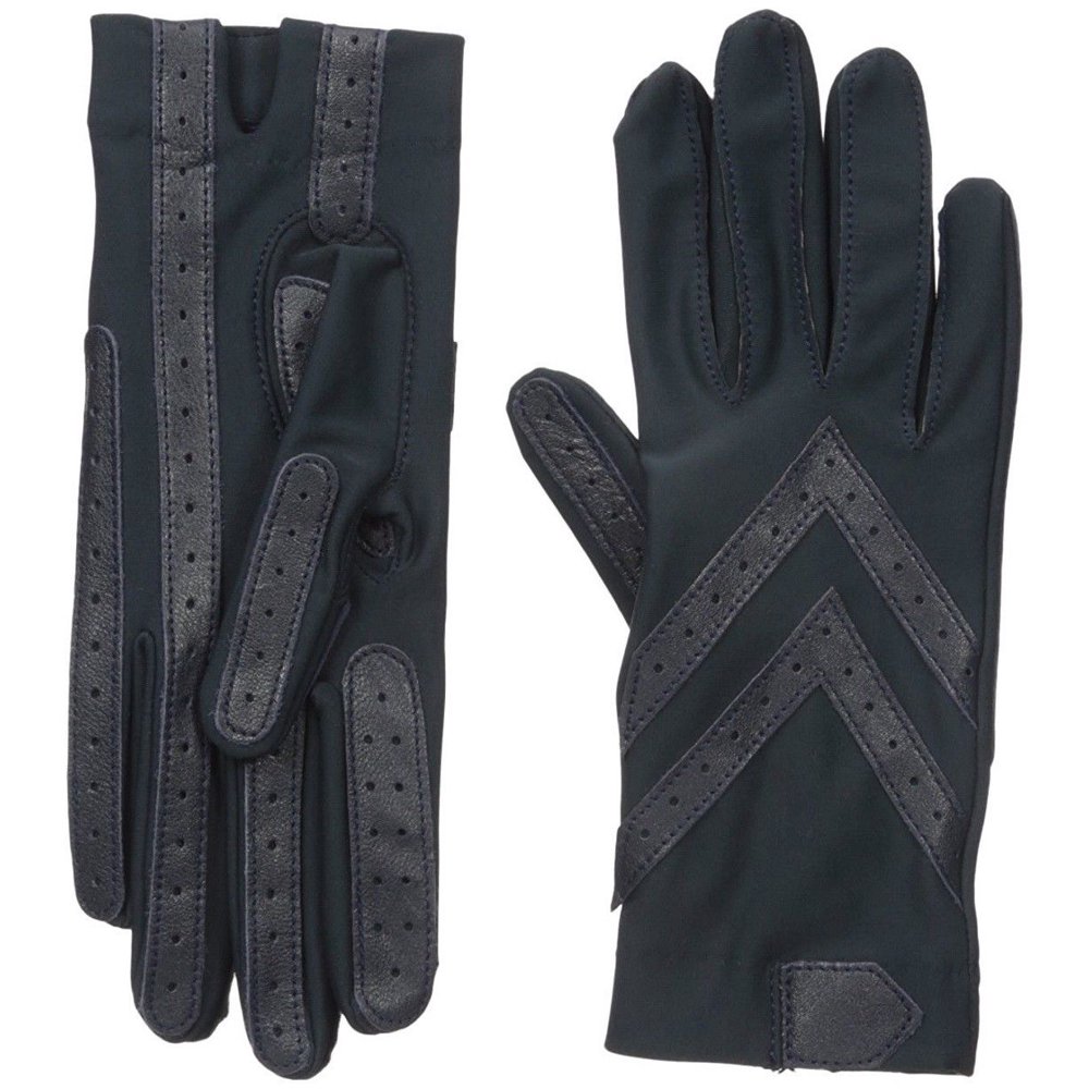 Isotoner Isotoner Women's Spandex Shortie Gloves with Leather Palm