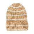 thumbnail image 2 of Time and Tru Women’s Stripe Knit Beanie Hat, 2 of 3