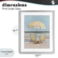 thumbnail image 4 of Stupell Industries Contemporary Yellow Chairs Beach Relaxation Gray Framed Print Under Glass, 13 x 16, by Sisi and Seb, 4 of 8
